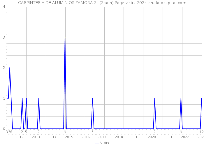 CARPINTERIA DE ALUMINIOS ZAMORA SL (Spain) Page visits 2024 