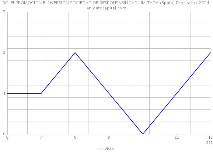 ROLEI PROMOCION E INVERSION SOCIEDAD DE RESPONSABILIDAD LIMITADA (Spain) Page visits 2024 