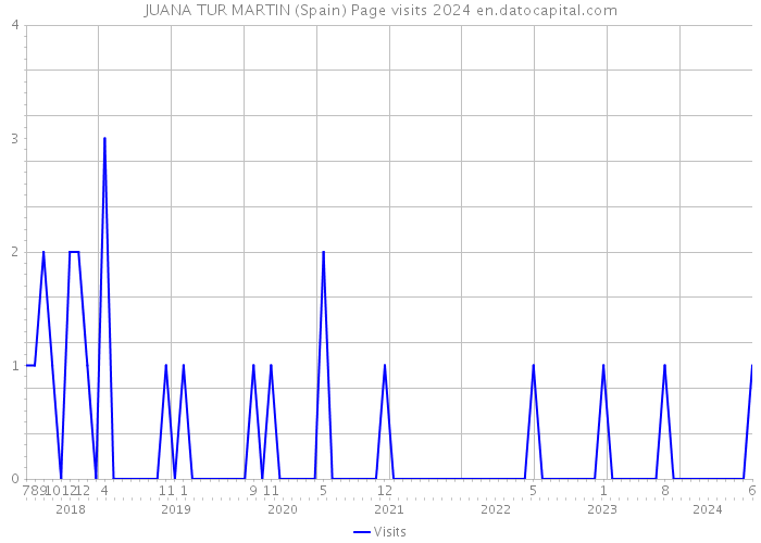 JUANA TUR MARTIN (Spain) Page visits 2024 