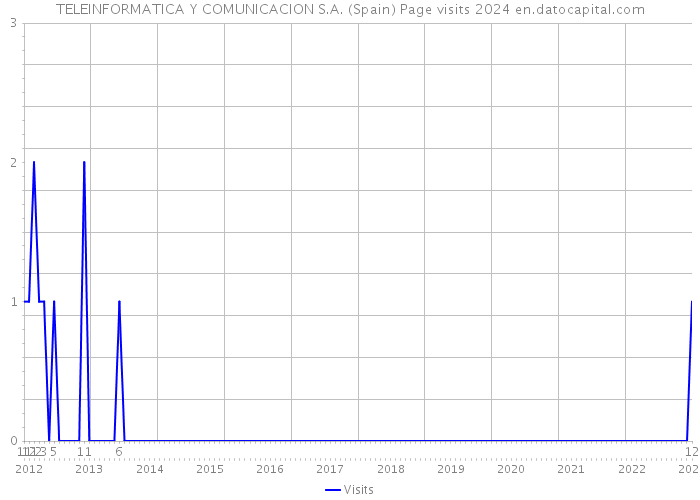 TELEINFORMATICA Y COMUNICACION S.A. (Spain) Page visits 2024 