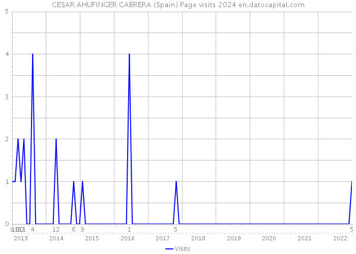 CESAR AHUFINGER CABRERA (Spain) Page visits 2024 