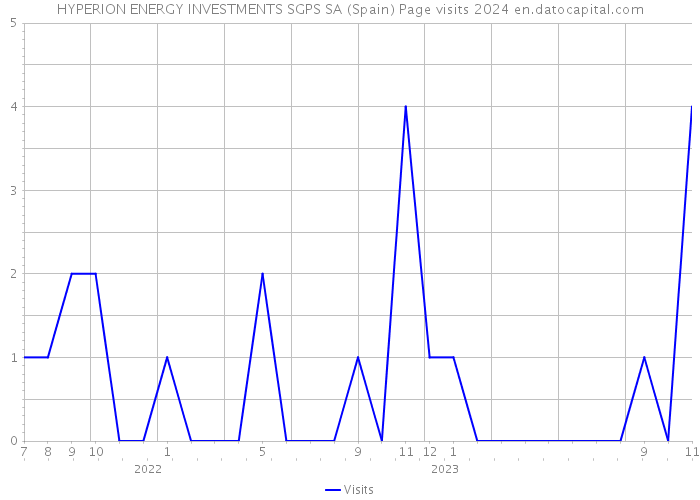 HYPERION ENERGY INVESTMENTS SGPS SA (Spain) Page visits 2024 