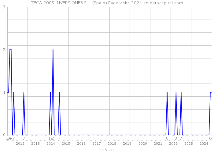 TECA 2005 INVERSIONES S.L. (Spain) Page visits 2024 