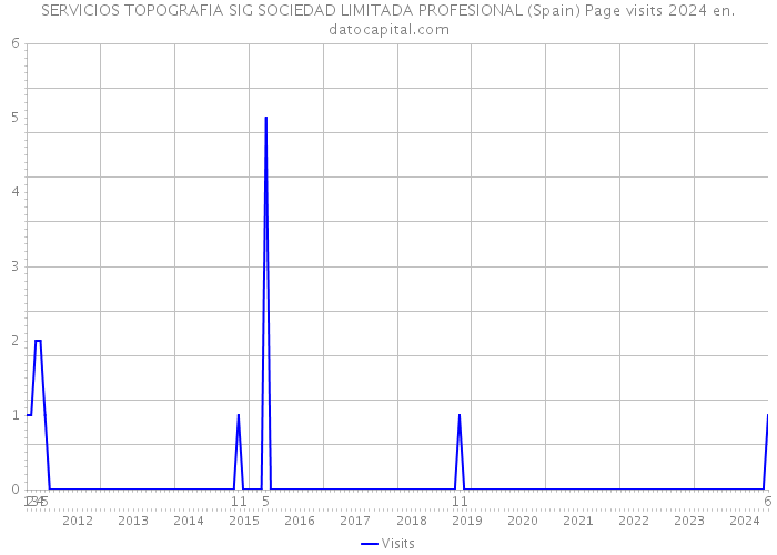 SERVICIOS TOPOGRAFIA SIG SOCIEDAD LIMITADA PROFESIONAL (Spain) Page visits 2024 