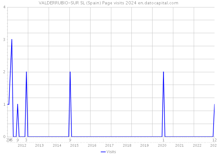 VALDERRUBIO-SUR SL (Spain) Page visits 2024 