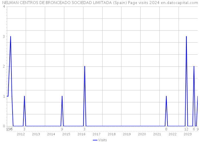 NELMAN CENTROS DE BRONCEADO SOCIEDAD LIMITADA (Spain) Page visits 2024 