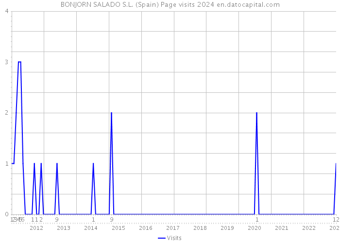 BONJORN SALADO S.L. (Spain) Page visits 2024 