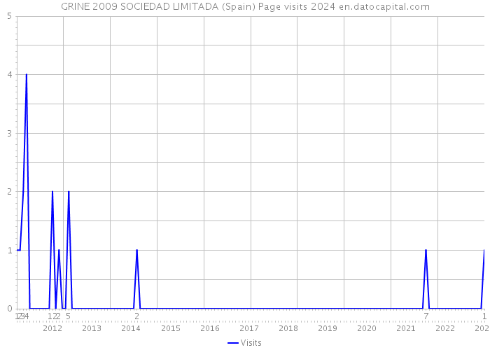 GRINE 2009 SOCIEDAD LIMITADA (Spain) Page visits 2024 