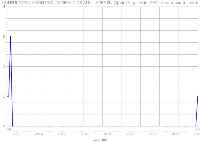 CONSULTORIA Y CONTROL DE SERVICIOS AUXILIARES SL. (Spain) Page visits 2024 