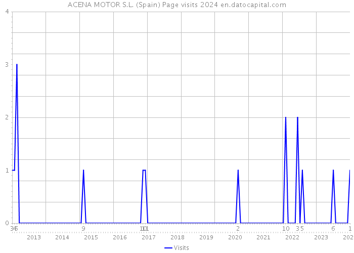 ACENA MOTOR S.L. (Spain) Page visits 2024 