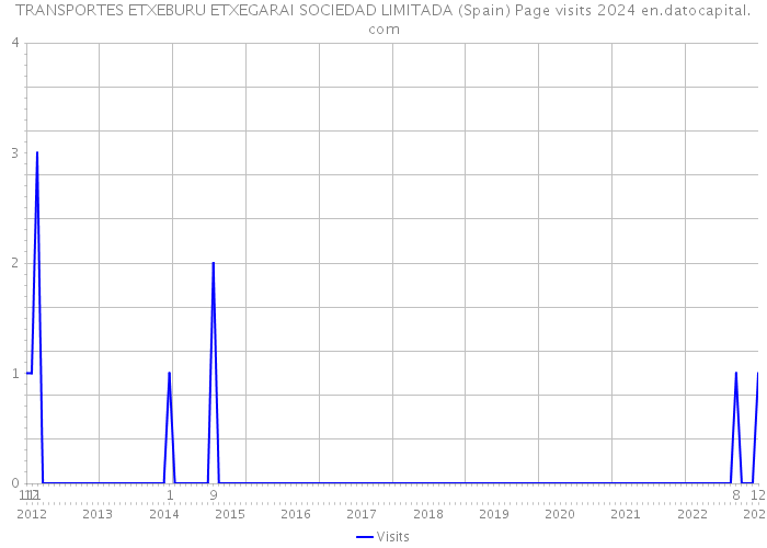 TRANSPORTES ETXEBURU ETXEGARAI SOCIEDAD LIMITADA (Spain) Page visits 2024 