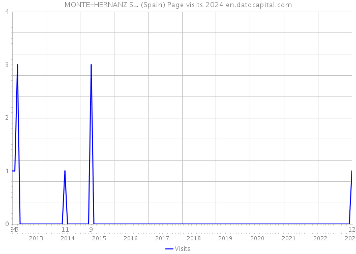 MONTE-HERNANZ SL. (Spain) Page visits 2024 