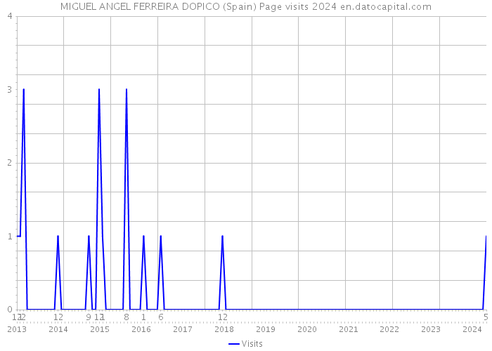 MIGUEL ANGEL FERREIRA DOPICO (Spain) Page visits 2024 