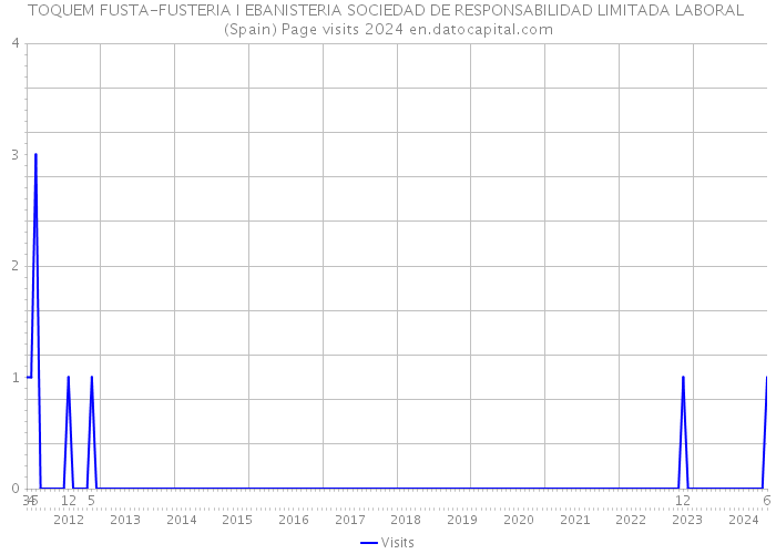 TOQUEM FUSTA-FUSTERIA I EBANISTERIA SOCIEDAD DE RESPONSABILIDAD LIMITADA LABORAL (Spain) Page visits 2024 