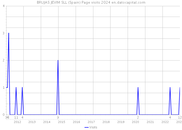 BRUJAS JEVIM SLL (Spain) Page visits 2024 