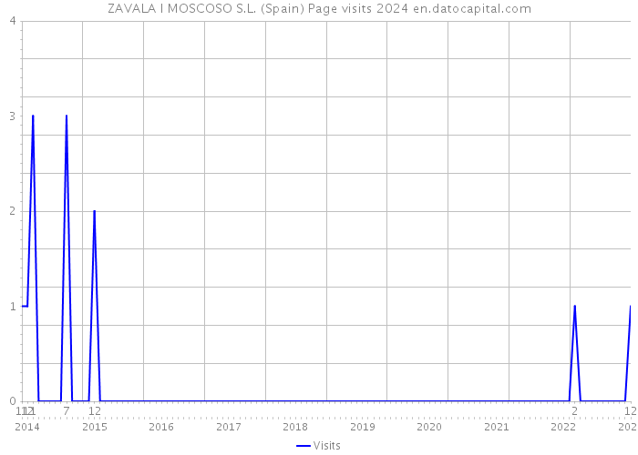 ZAVALA I MOSCOSO S.L. (Spain) Page visits 2024 