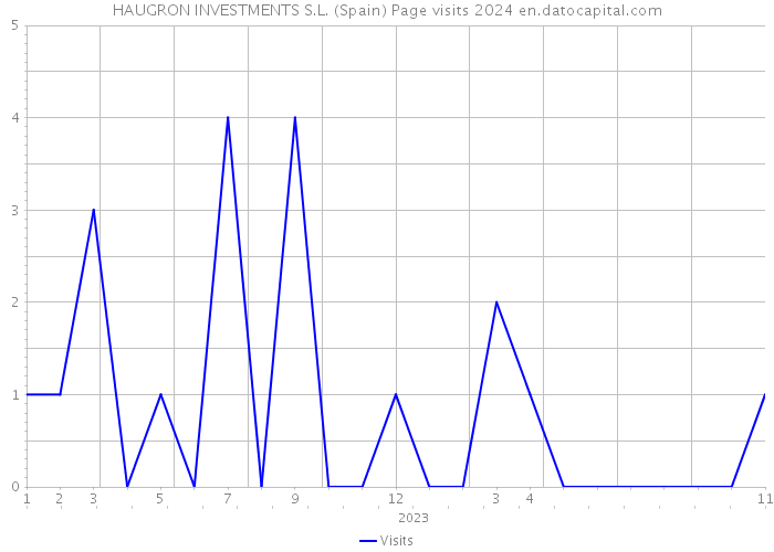 HAUGRON INVESTMENTS S.L. (Spain) Page visits 2024 