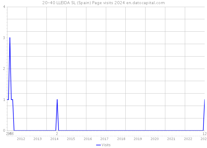 20-40 LLEIDA SL (Spain) Page visits 2024 