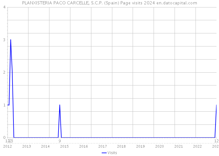 PLANXISTERIA PACO CARCELLE, S.C.P. (Spain) Page visits 2024 