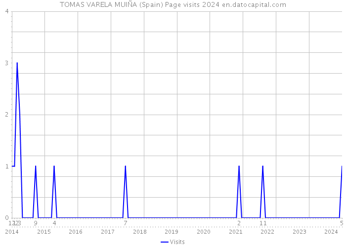TOMAS VARELA MUIÑA (Spain) Page visits 2024 