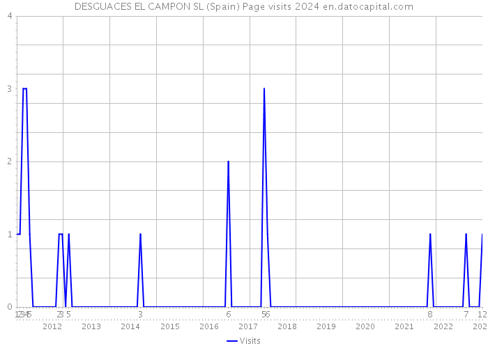 DESGUACES EL CAMPON SL (Spain) Page visits 2024 
