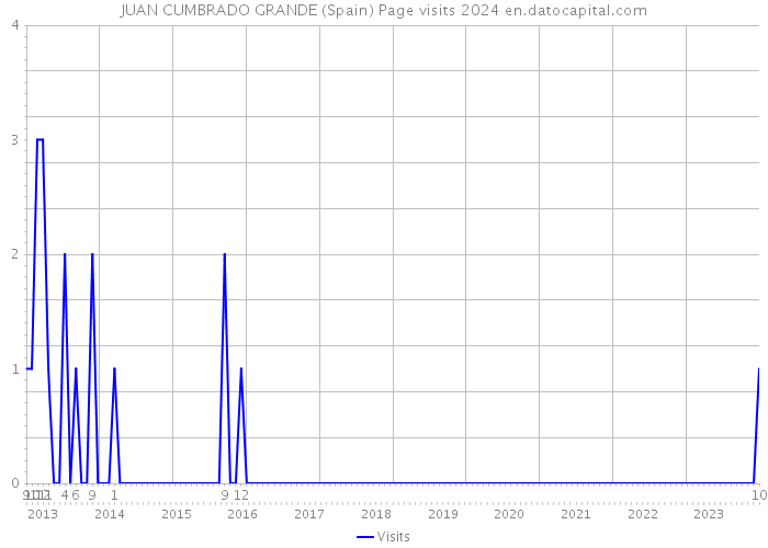 JUAN CUMBRADO GRANDE (Spain) Page visits 2024 