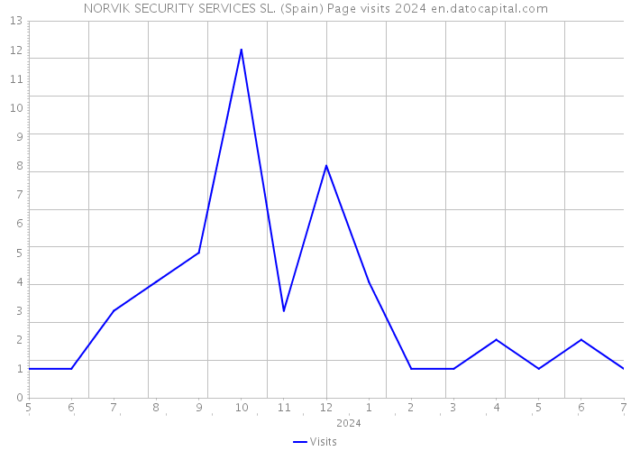 NORVIK SECURITY SERVICES SL. (Spain) Page visits 2024 