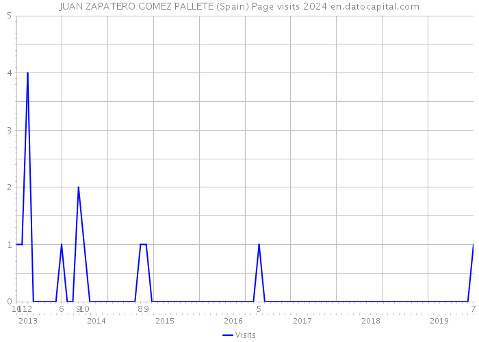 JUAN ZAPATERO GOMEZ PALLETE (Spain) Page visits 2024 