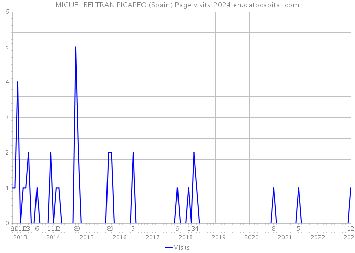 MIGUEL BELTRAN PICAPEO (Spain) Page visits 2024 