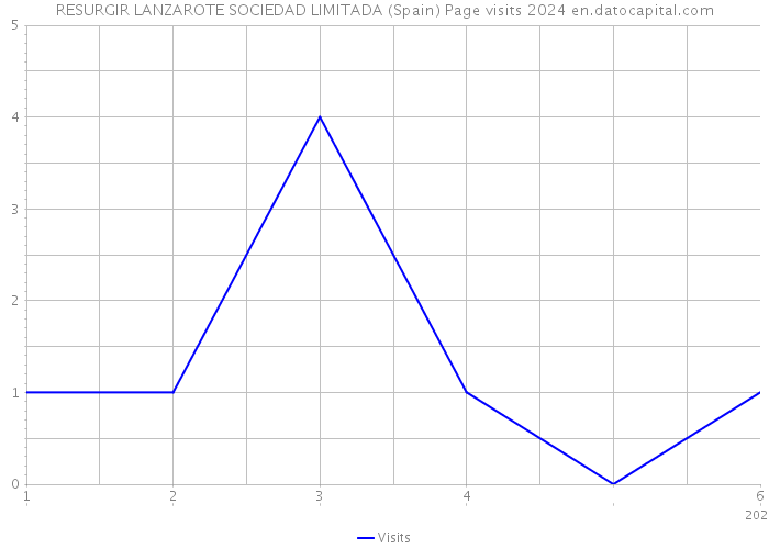 RESURGIR LANZAROTE SOCIEDAD LIMITADA (Spain) Page visits 2024 