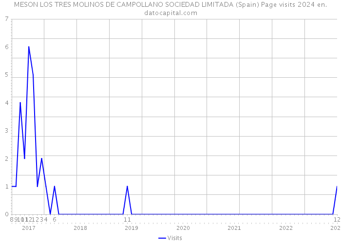 MESON LOS TRES MOLINOS DE CAMPOLLANO SOCIEDAD LIMITADA (Spain) Page visits 2024 