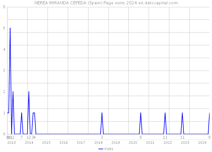 NEREA MIRANDA CEPEDA (Spain) Page visits 2024 