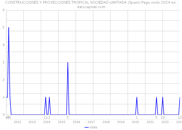CONSTRUCCIONES Y PROYECCIONES TROPICAL SOCIEDAD LIMITADA (Spain) Page visits 2024 