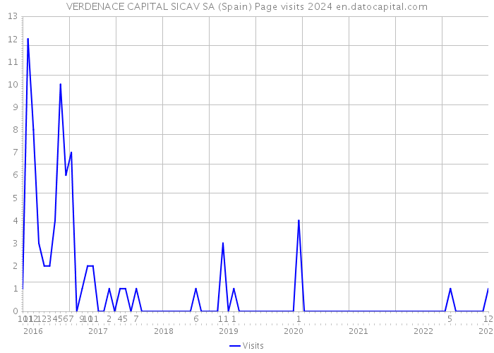 VERDENACE CAPITAL SICAV SA (Spain) Page visits 2024 