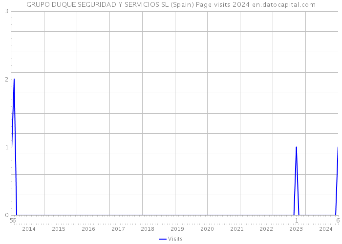 GRUPO DUQUE SEGURIDAD Y SERVICIOS SL (Spain) Page visits 2024 