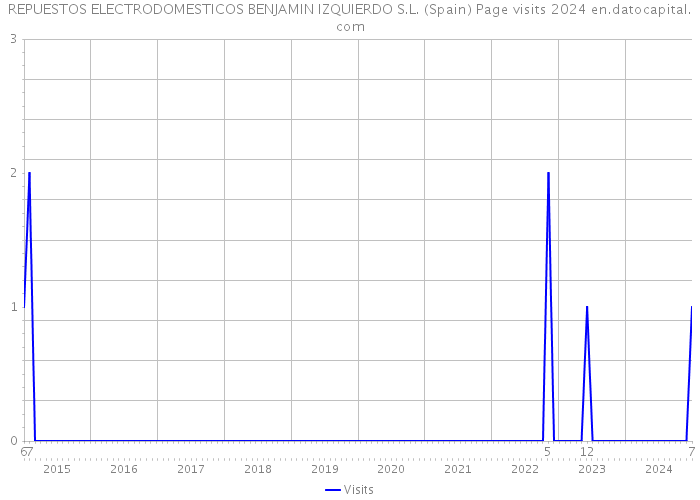REPUESTOS ELECTRODOMESTICOS BENJAMIN IZQUIERDO S.L. (Spain) Page visits 2024 