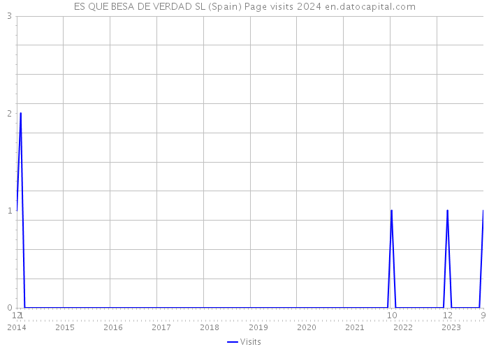 ES QUE BESA DE VERDAD SL (Spain) Page visits 2024 