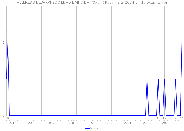 TALLERES BIDEBARRI SOCIEDAD LIMITADA. (Spain) Page visits 2024 