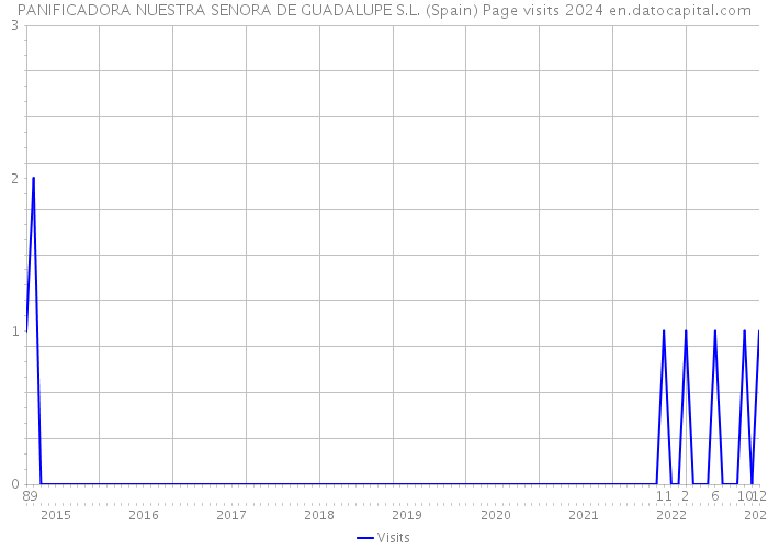 PANIFICADORA NUESTRA SENORA DE GUADALUPE S.L. (Spain) Page visits 2024 