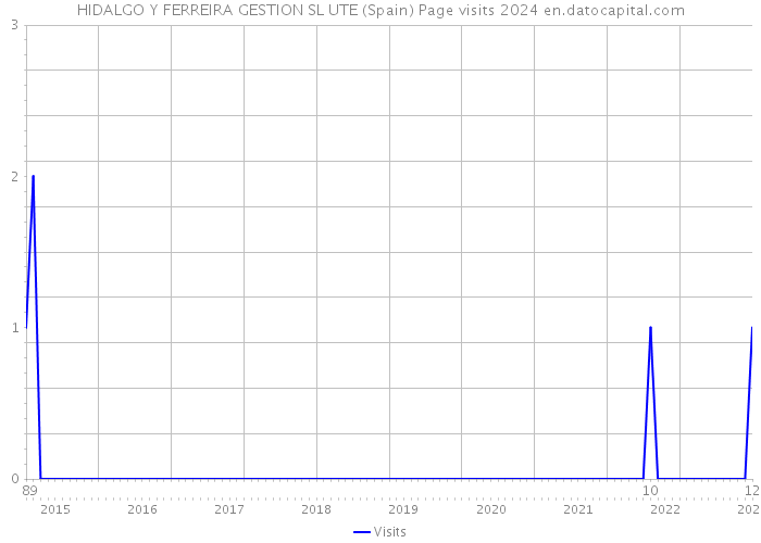 HIDALGO Y FERREIRA GESTION SL UTE (Spain) Page visits 2024 