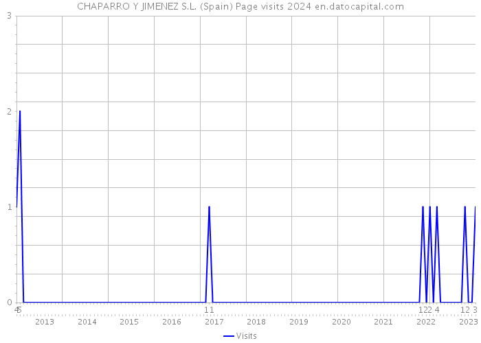 CHAPARRO Y JIMENEZ S.L. (Spain) Page visits 2024 