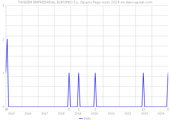 TANDEM EMPRESARIAL EUROPEO S.L. (Spain) Page visits 2024 