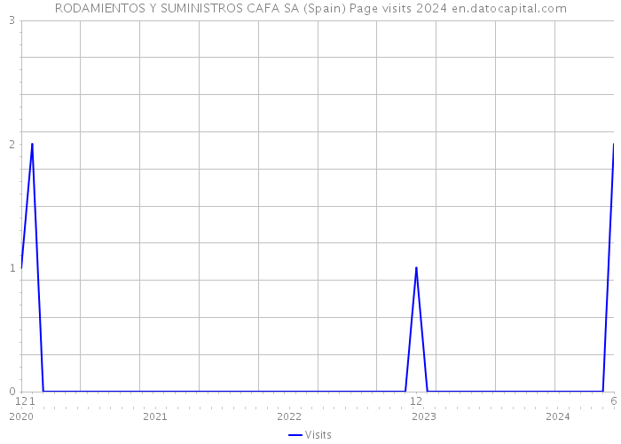 RODAMIENTOS Y SUMINISTROS CAFA SA (Spain) Page visits 2024 