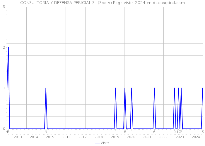 CONSULTORIA Y DEFENSA PERICIAL SL (Spain) Page visits 2024 