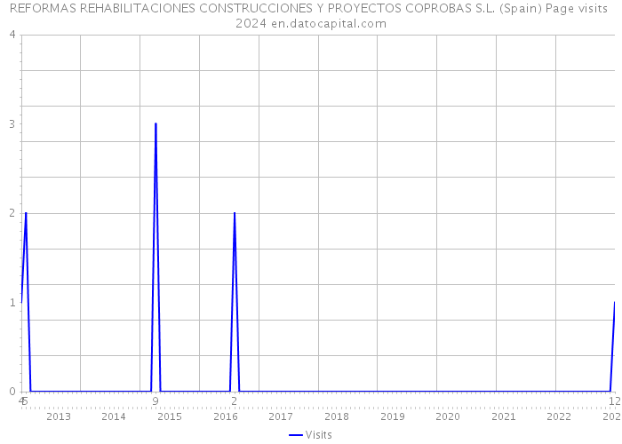 REFORMAS REHABILITACIONES CONSTRUCCIONES Y PROYECTOS COPROBAS S.L. (Spain) Page visits 2024 