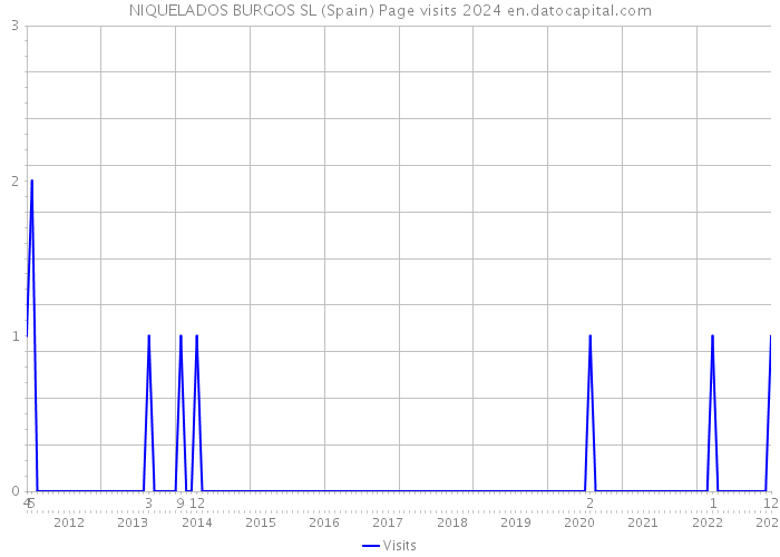 NIQUELADOS BURGOS SL (Spain) Page visits 2024 