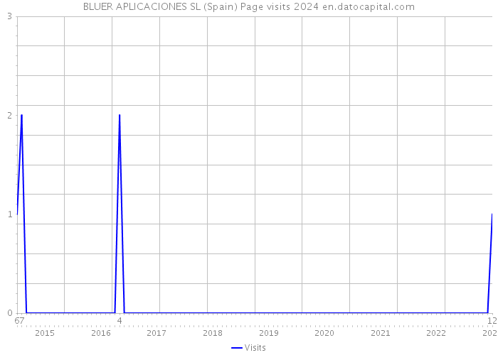 BLUER APLICACIONES SL (Spain) Page visits 2024 