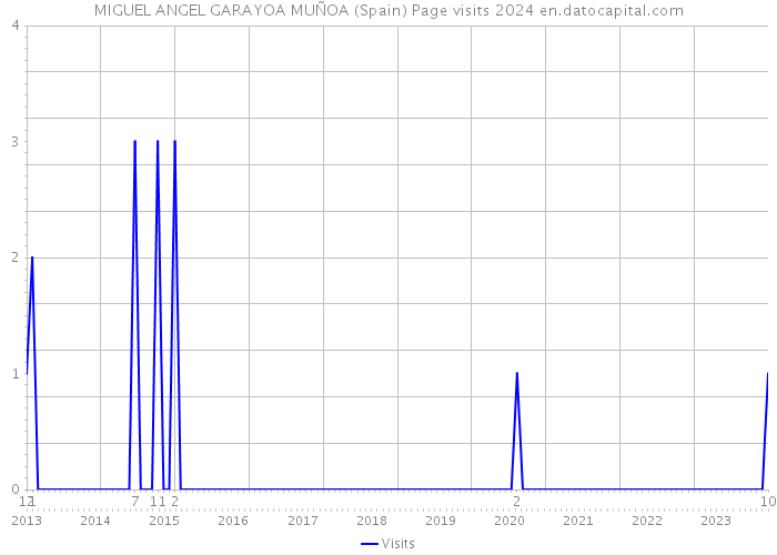 MIGUEL ANGEL GARAYOA MUÑOA (Spain) Page visits 2024 