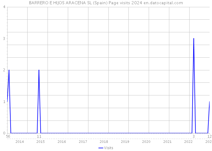 BARRERO E HIJOS ARACENA SL (Spain) Page visits 2024 