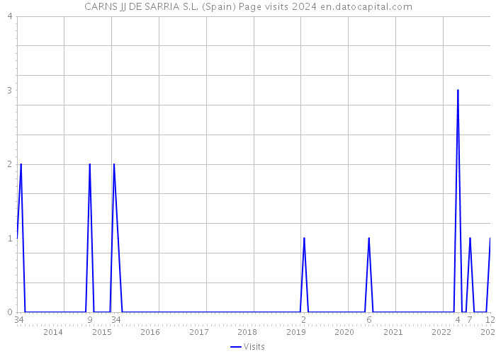 CARNS JJ DE SARRIA S.L. (Spain) Page visits 2024 